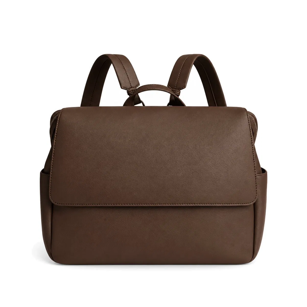 Custom PU Vegan Leather Diaper Backpack with Adjustable Shoulder Straps for Mom and Dad