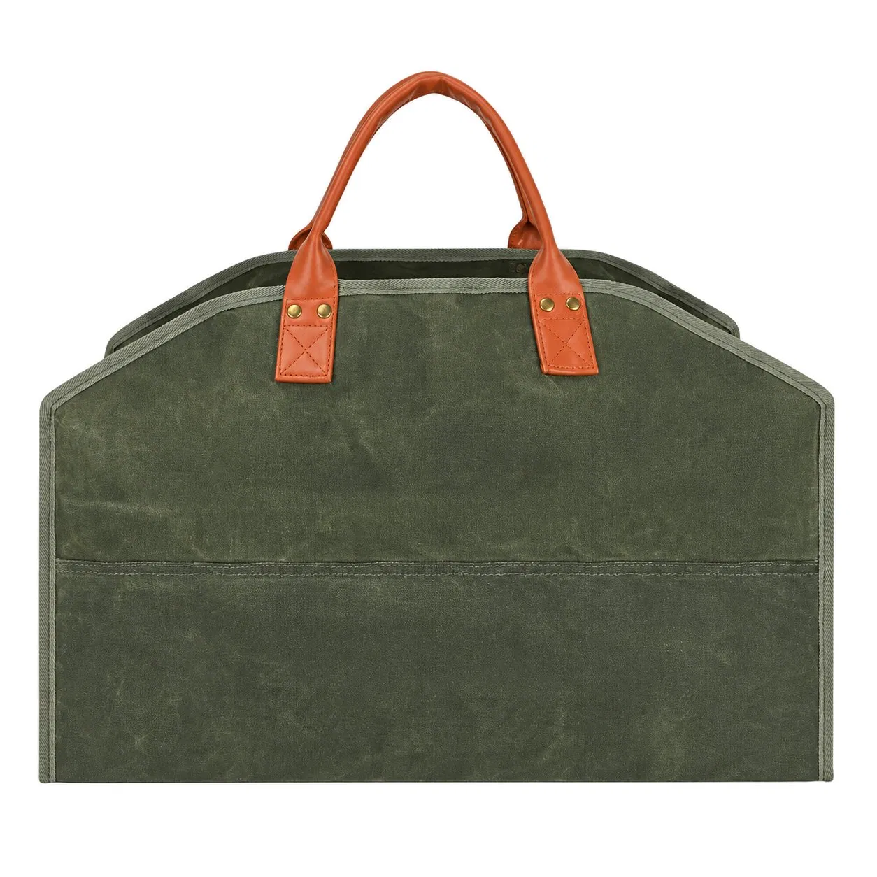 Large Capacity Waxed Canvas Firewood Carrier Bag Foldable Log Holder Garden Tote