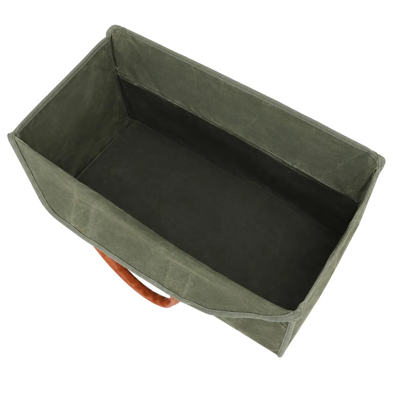 Large Capacity Waxed Canvas Firewood Carrier Bag Foldable Log Holder Garden Tote