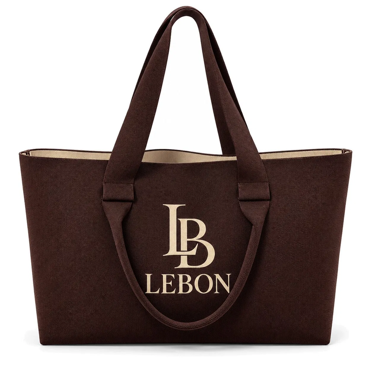 Custom Logo Knit Tote Bag with Zipper Closure Polyester Lining for Women Shopping Travel