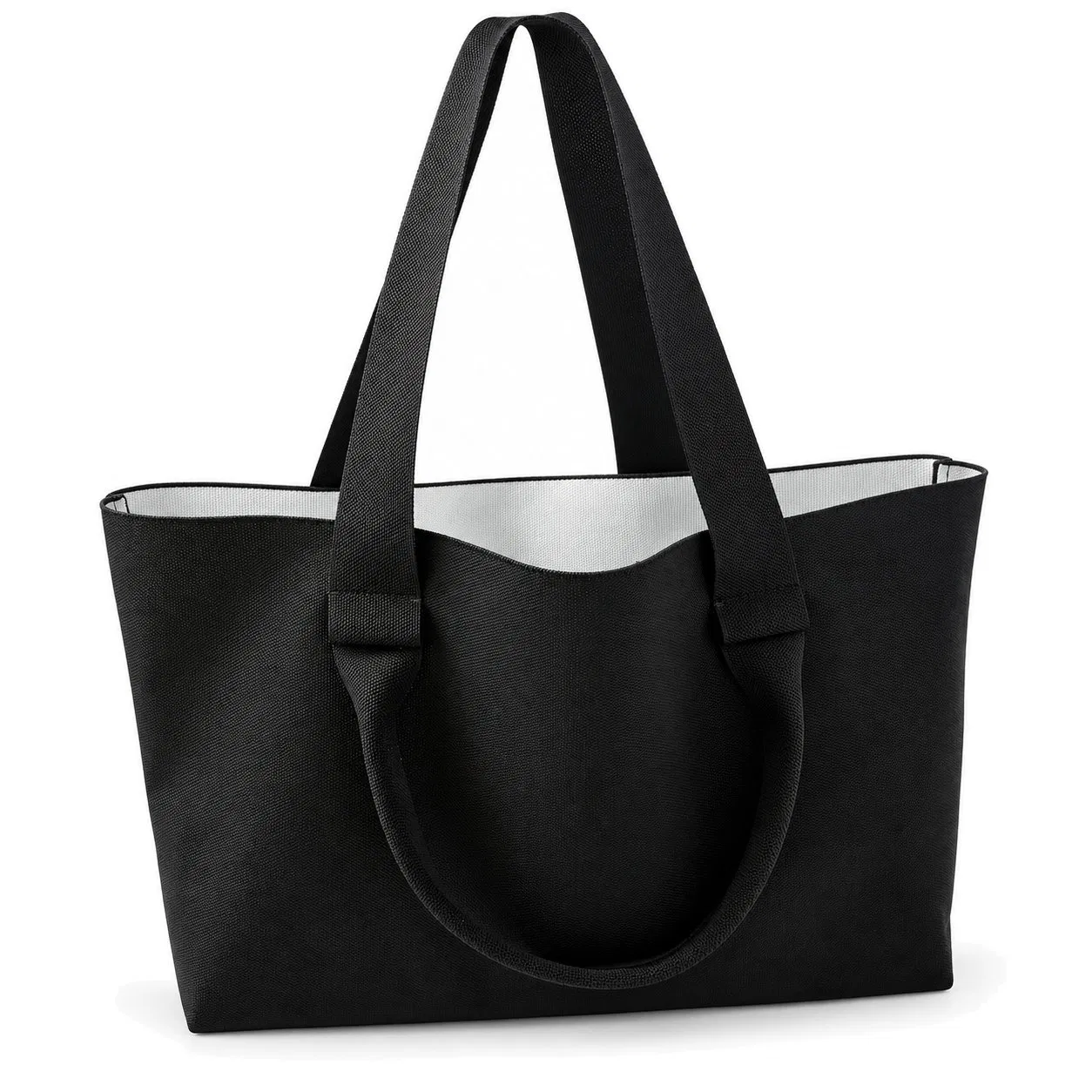 Custom Logo Knit Tote Bag with Zipper Closure Polyester Lining for Women Shopping Travel