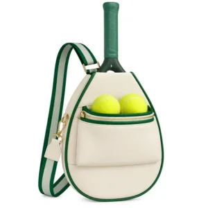 Custom PU Pickleball Paddle Bag Tennis Racket Backpack with Crossbody Sling