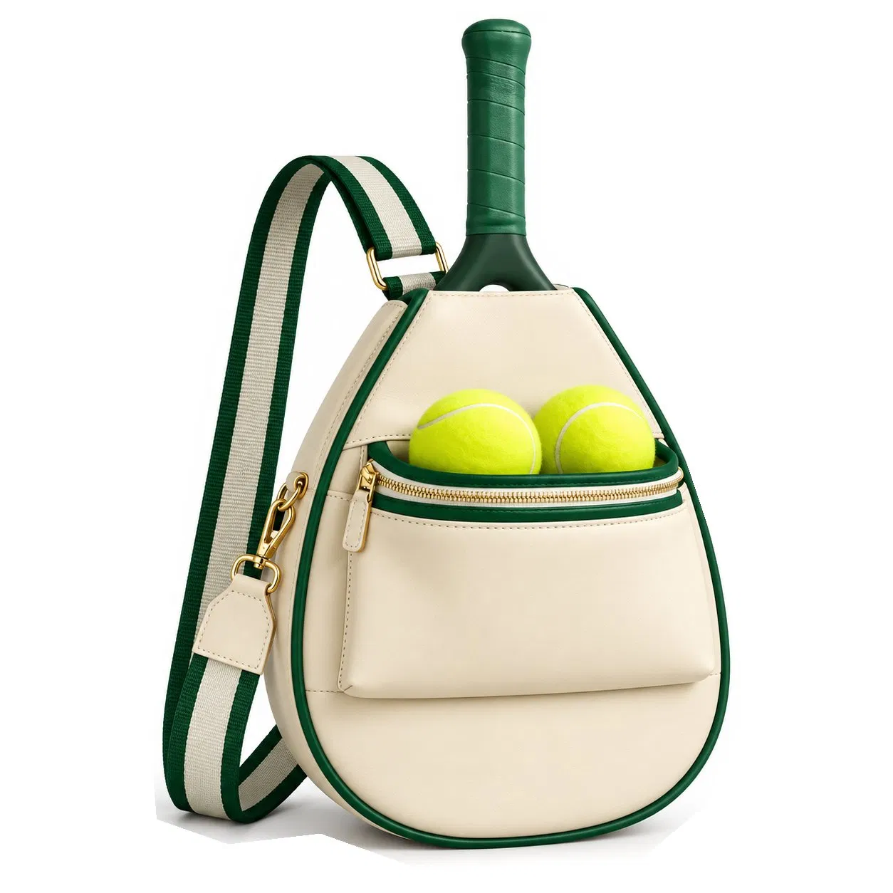 Custom PU Pickleball Paddle Bag Tennis Racket Backpack with Crossbody Sling