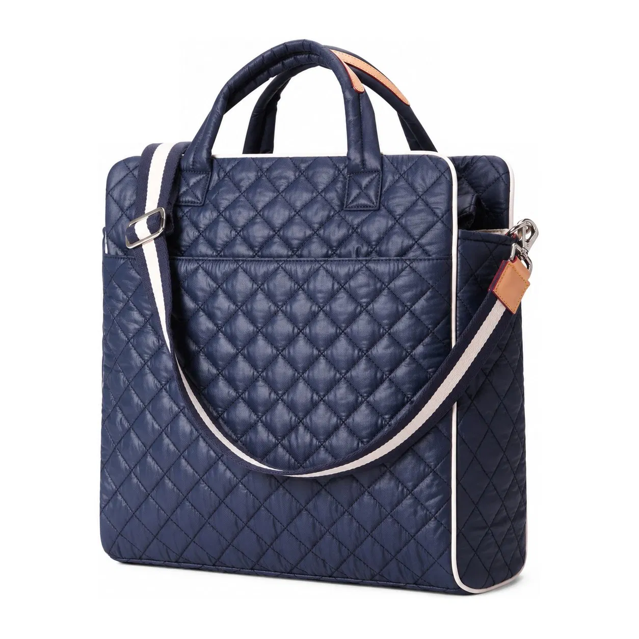 Waterproof Quilted Pickleball Tennis Racket Tote Bag for Women with Removable Shoulder Strap