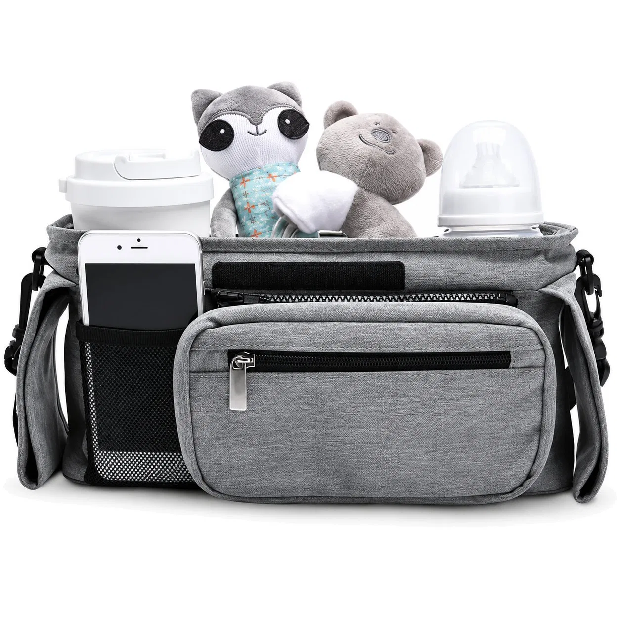 Custom Stroller Organizer Diaper Caddy Bag with Multiple Pockets Insulated Compartment