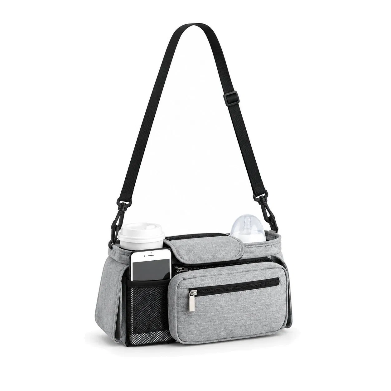 Custom Stroller Organizer Diaper Caddy Bag with Multiple Pockets Insulated Compartment