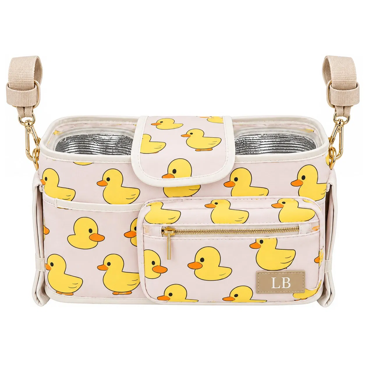 Custom Printed Baby Stroller Organizer Diaper Caddy Bag with Multiple Pockets for Daily Use
