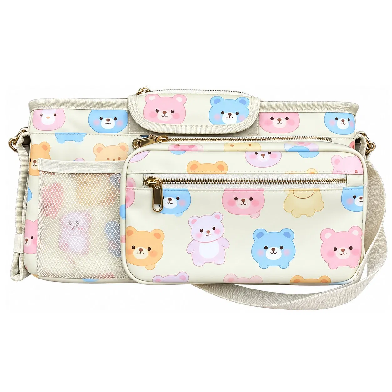 Custom Printed Baby Stroller Organizer Diaper Caddy Bag with Multiple Pockets for Daily Use