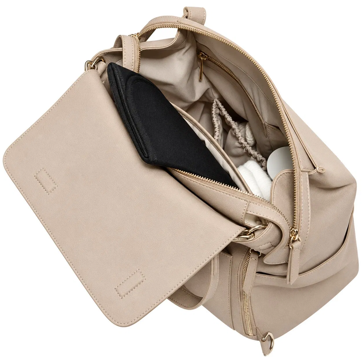 Custom Waterproof Microfiber Vegan Leather Mommy Diaper Backpack