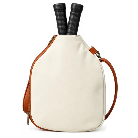Custom Logo Canvas Pickleball Racket Bag with Durable Zipper for Sports Storage