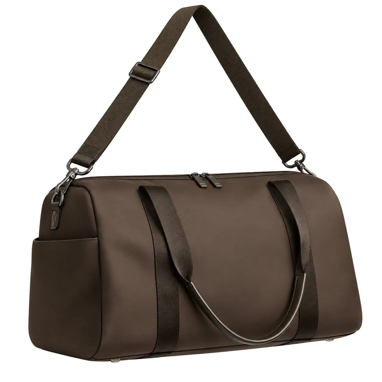 Custom Nylon Weekend Travel Duffel Bag with Zipper and Personalized Logo