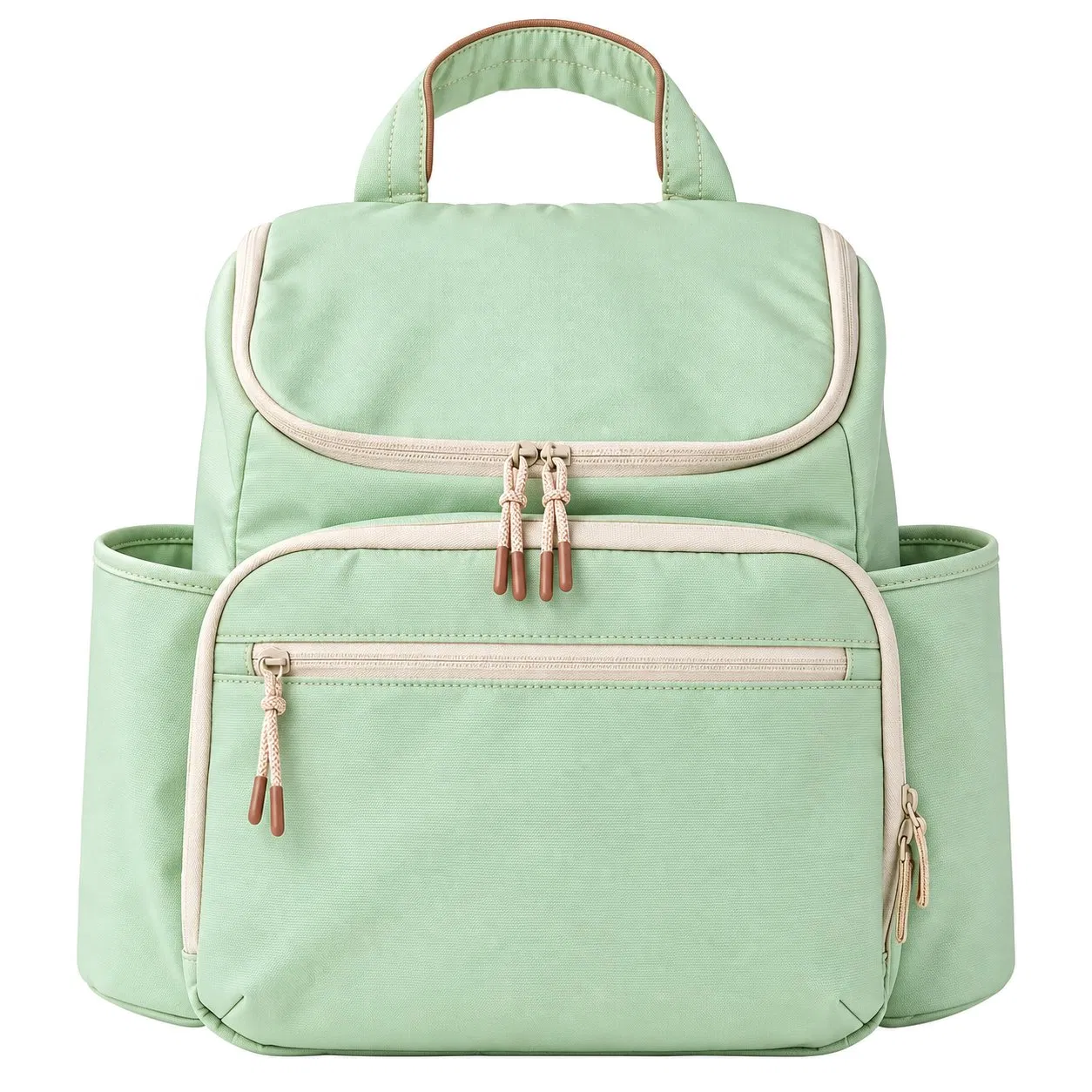 Custom Lightweight Nylon Diaper Backpack with Insulated Pockets