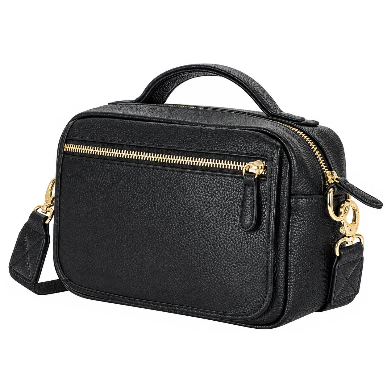 Custom Logo PU Leather Diaper Shoulder Bag with Waterproof Baby Changing Mat