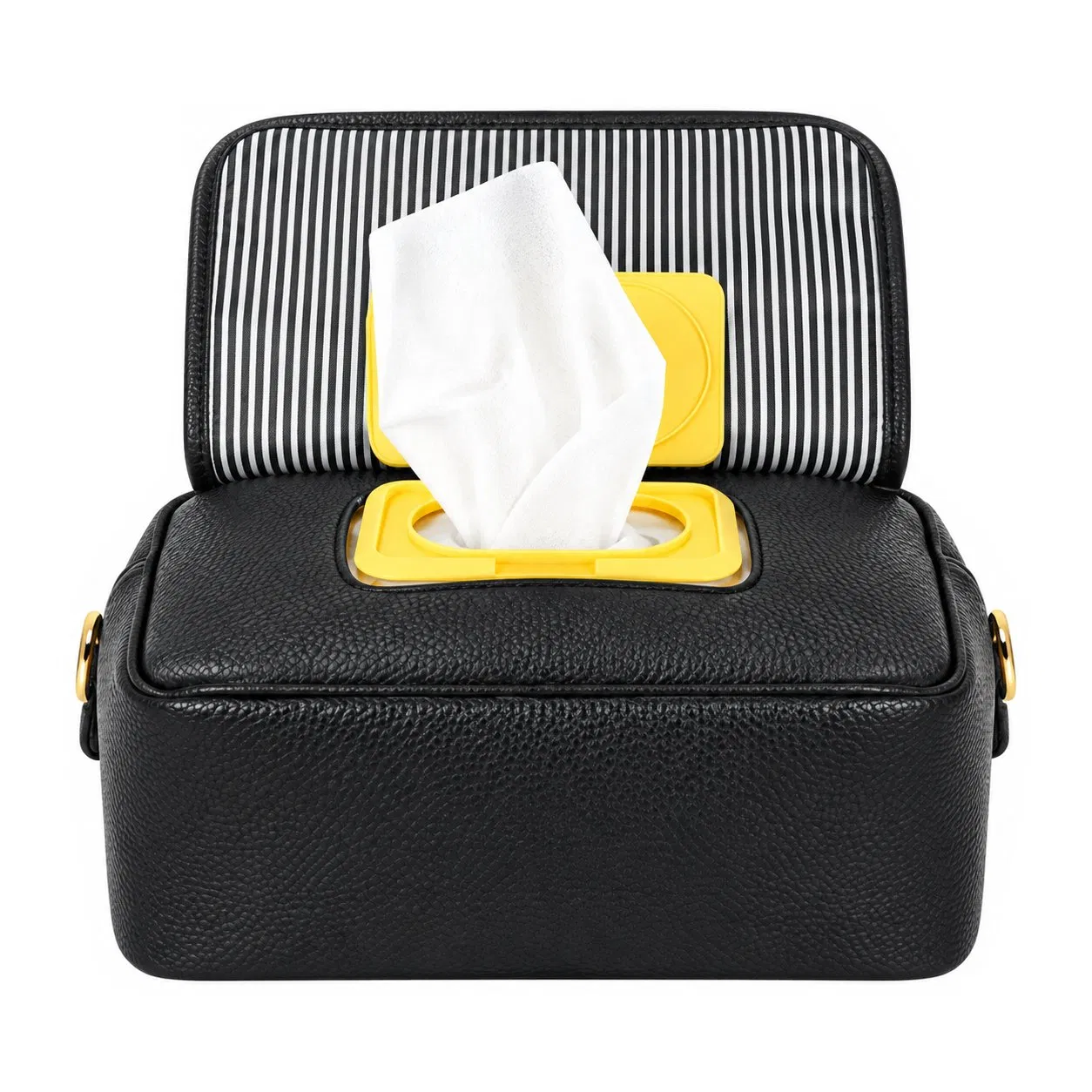 Custom Logo PU Leather Diaper Shoulder Bag with Waterproof Baby Changing Mat