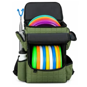 Custom Logo Lightweight Polyester Disc Golf Backpack with Cup Holder