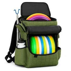Custom Logo Lightweight Polyester Disc Golf Backpack with Cup Holder