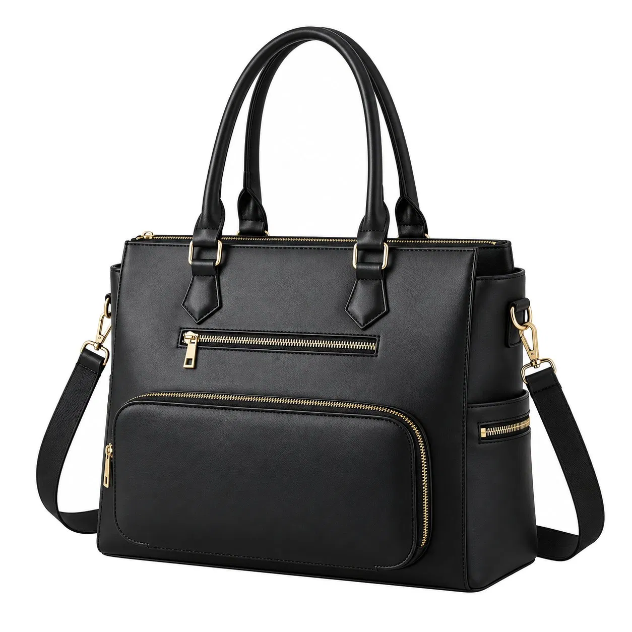Fashionable PU Insulated Lunch Tote Bag for Office and Picnic