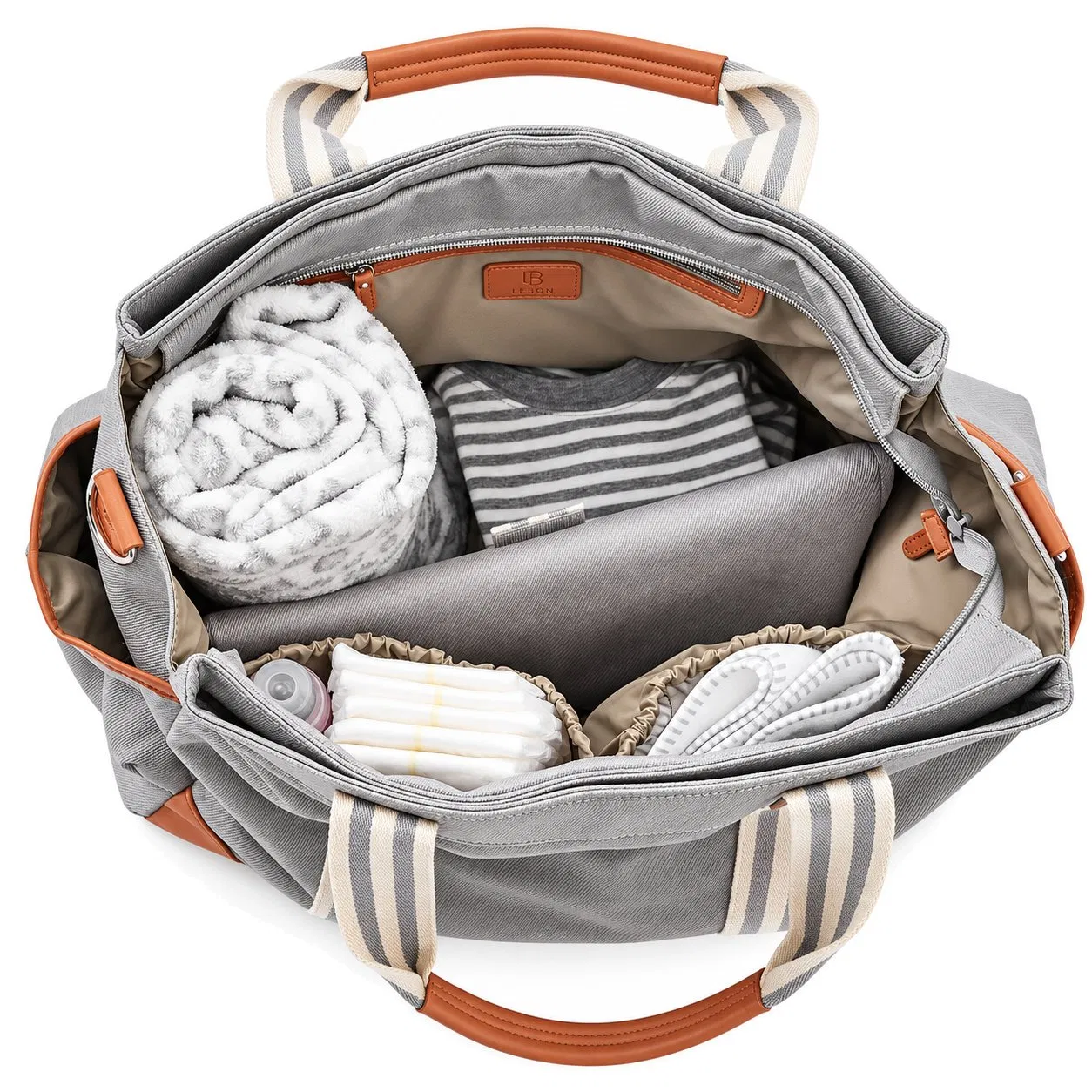 Custom Waterproof Polyester Mommy Diaper Backpack with Changing Pad