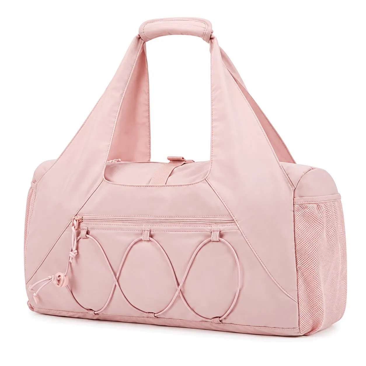 Unisex Waterproof Travel Duffel Gym Bag with Shoe Compartment Bottle Holder and Yoga Mat Strap