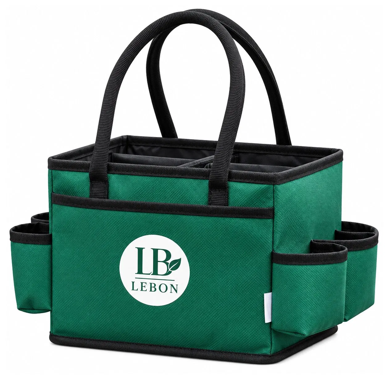 Housekeepers Cleaning Tool Organizer Tote Bag with Multiple Pockets and Portable Polyester Design