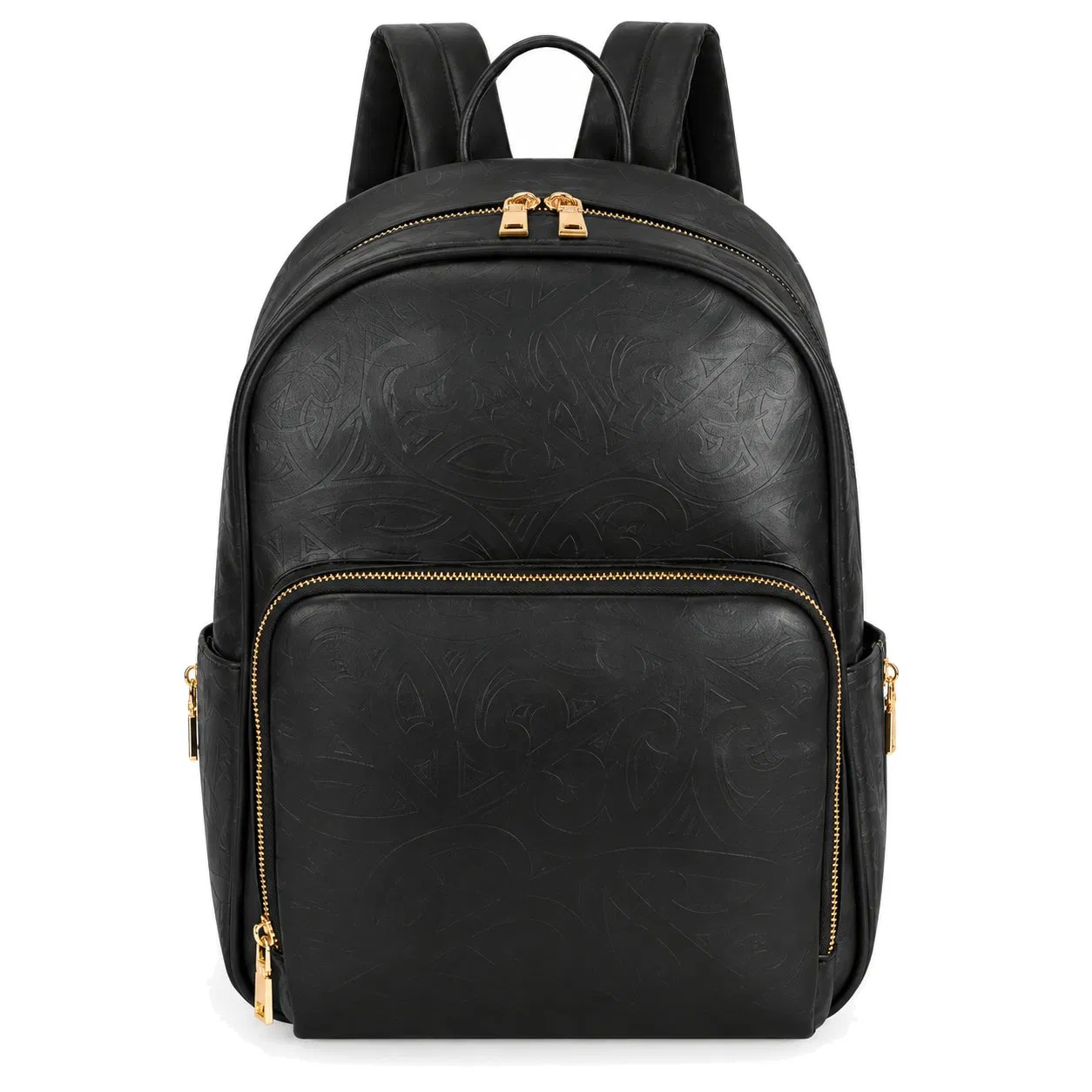 Custom Multi Pocket PU Diaper Backpack with Adjustable Straps for Travel