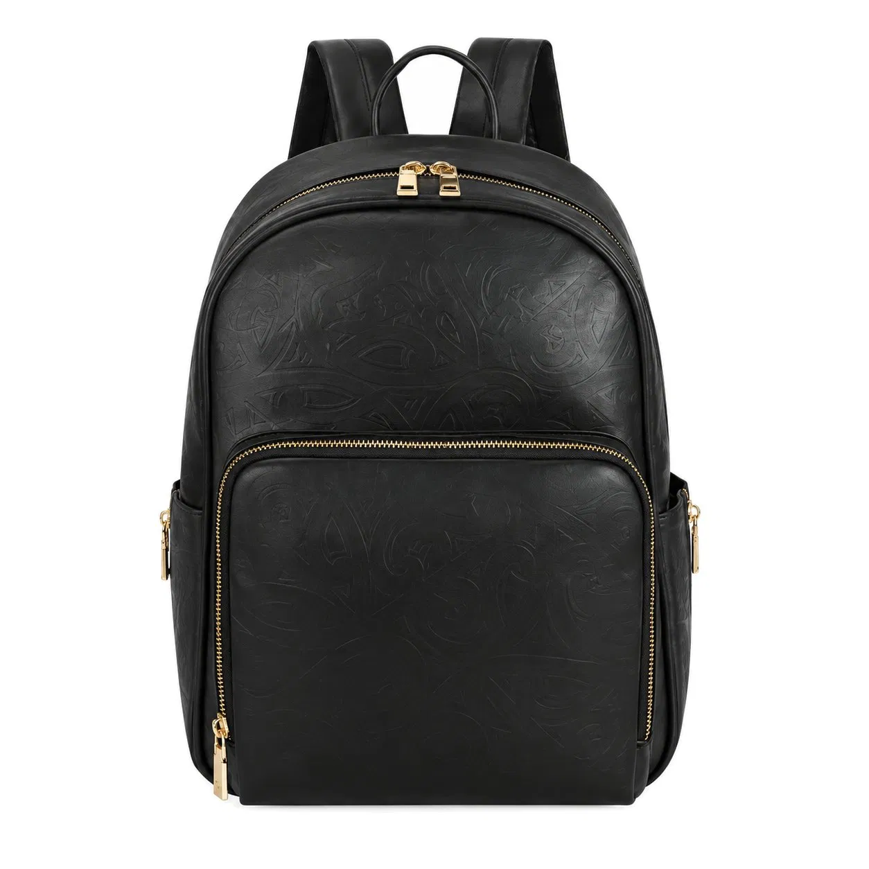 Custom PU Leather Diaper Backpack Waterproof Multi Pocket Baby Mommy Nappy Bag