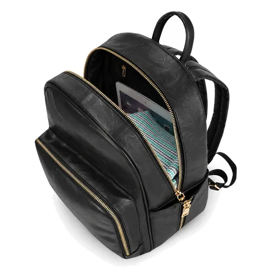 Custom PU Leather Diaper Backpack Waterproof Multi Pocket Baby Mommy Nappy Bag