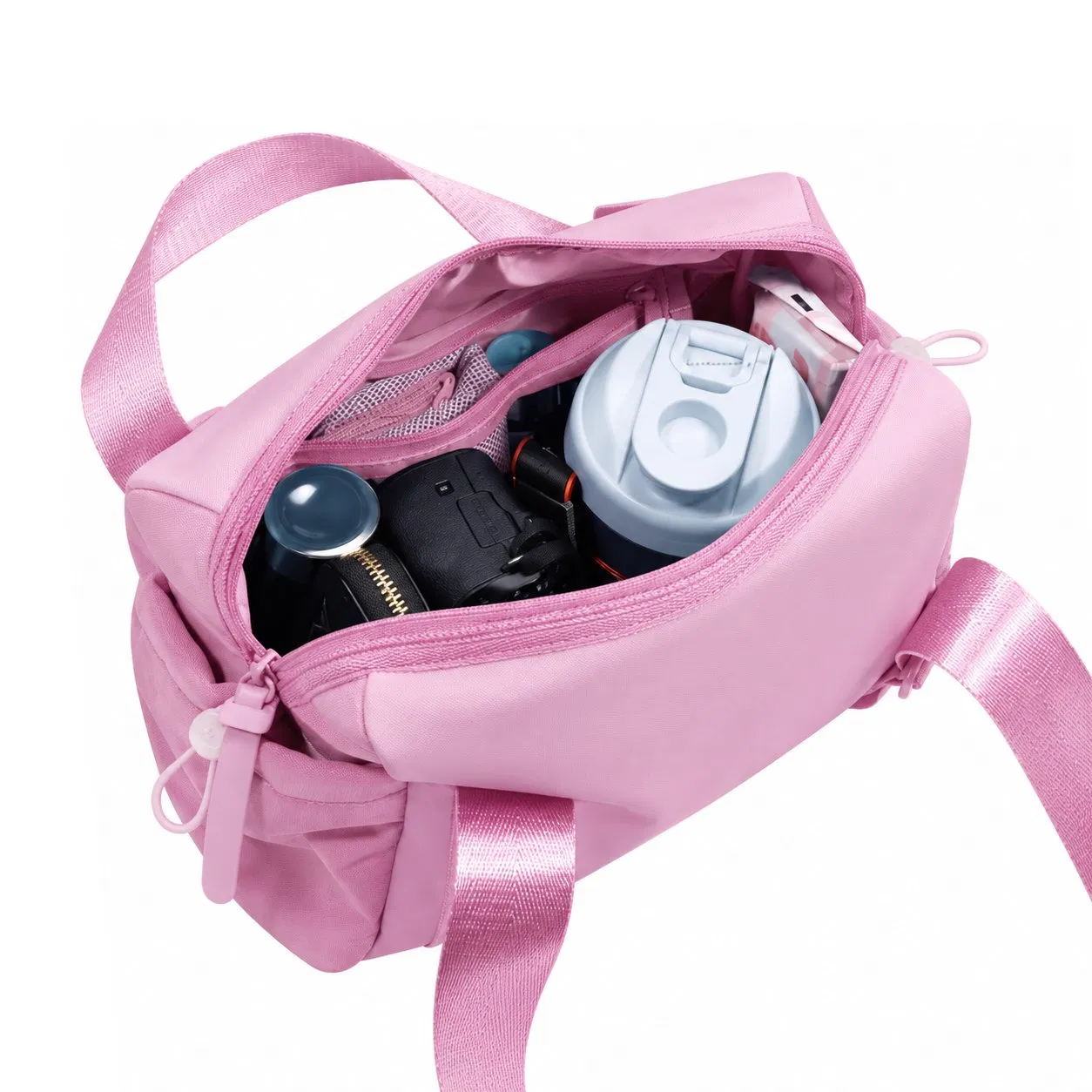 Lightweight Women Gym Tote Duffle Bag with Wet Compartment and Adjustable Strap