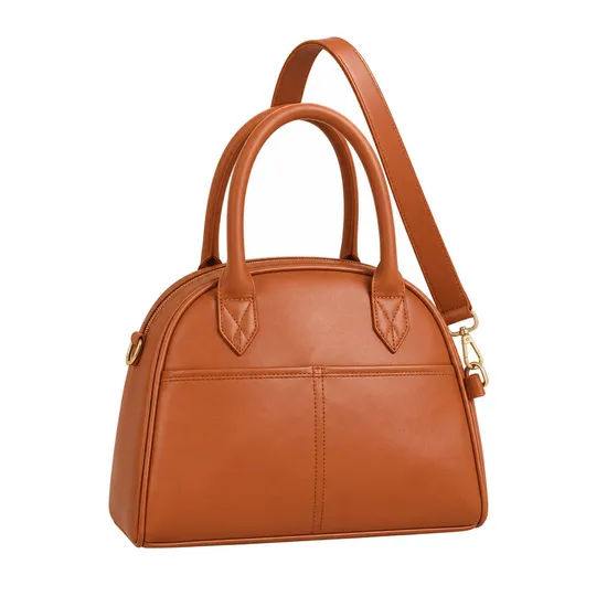 Portable PU Leather Insulated Lunch Cooler Tote Bag with PEVA Lining for Picnic
