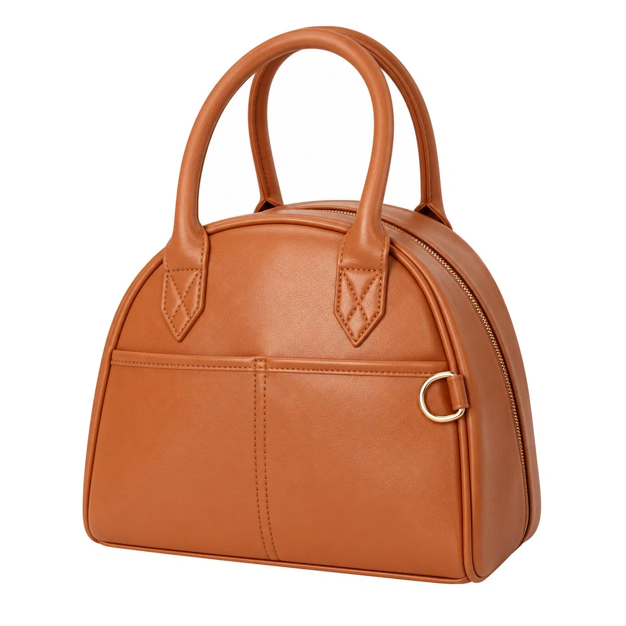 Portable PU Leather Insulated Lunch Cooler Tote Bag with PEVA Lining for Picnic
