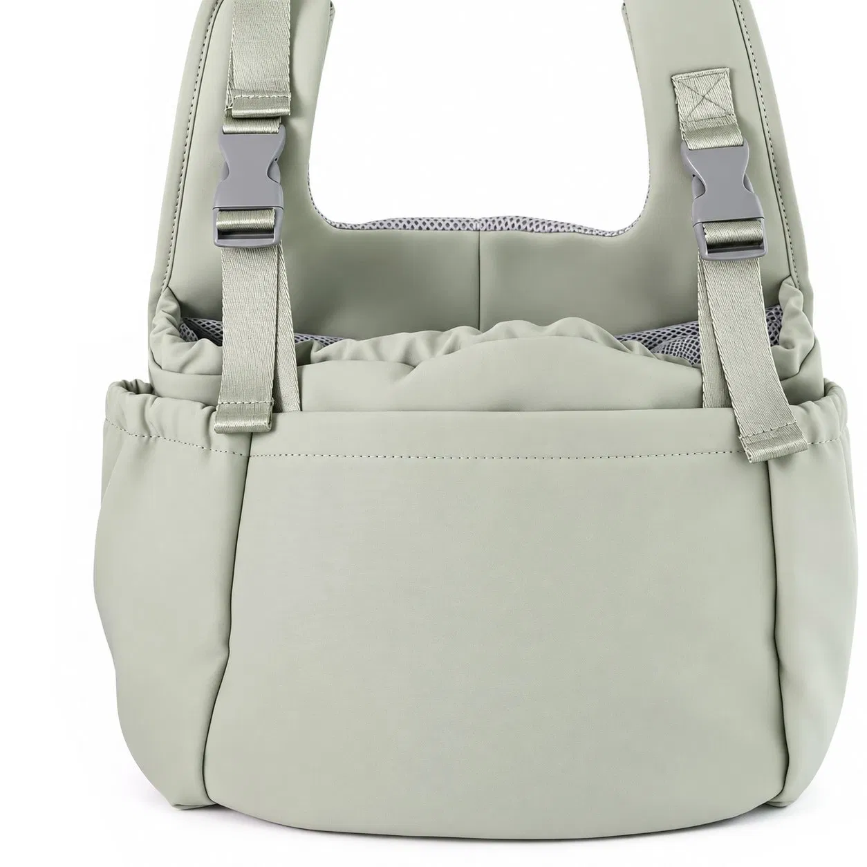 Lightweight Nylon Pet Crossbody Carrier Bag with Adjustable Mesh Opening and Padded Strap