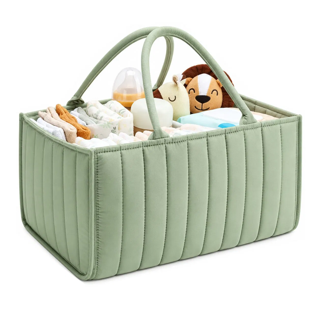 Portable Baby Diaper Caddy Organizer Bag for Nursery Car and Travel