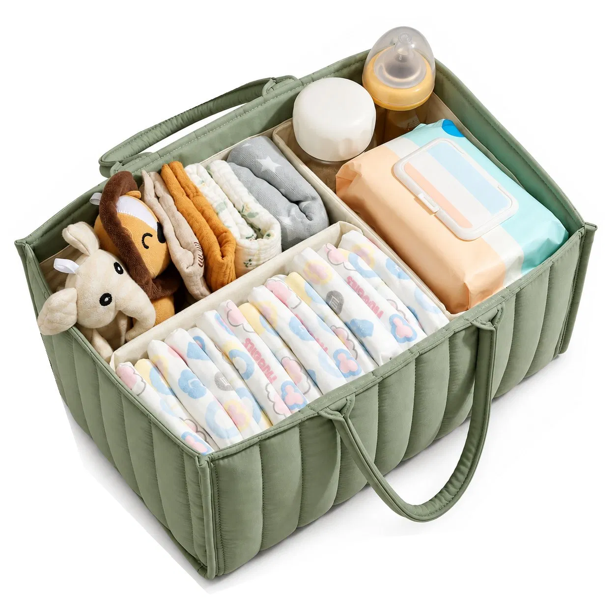 Portable Baby Diaper Caddy Organizer Bag for Nursery Car and Travel