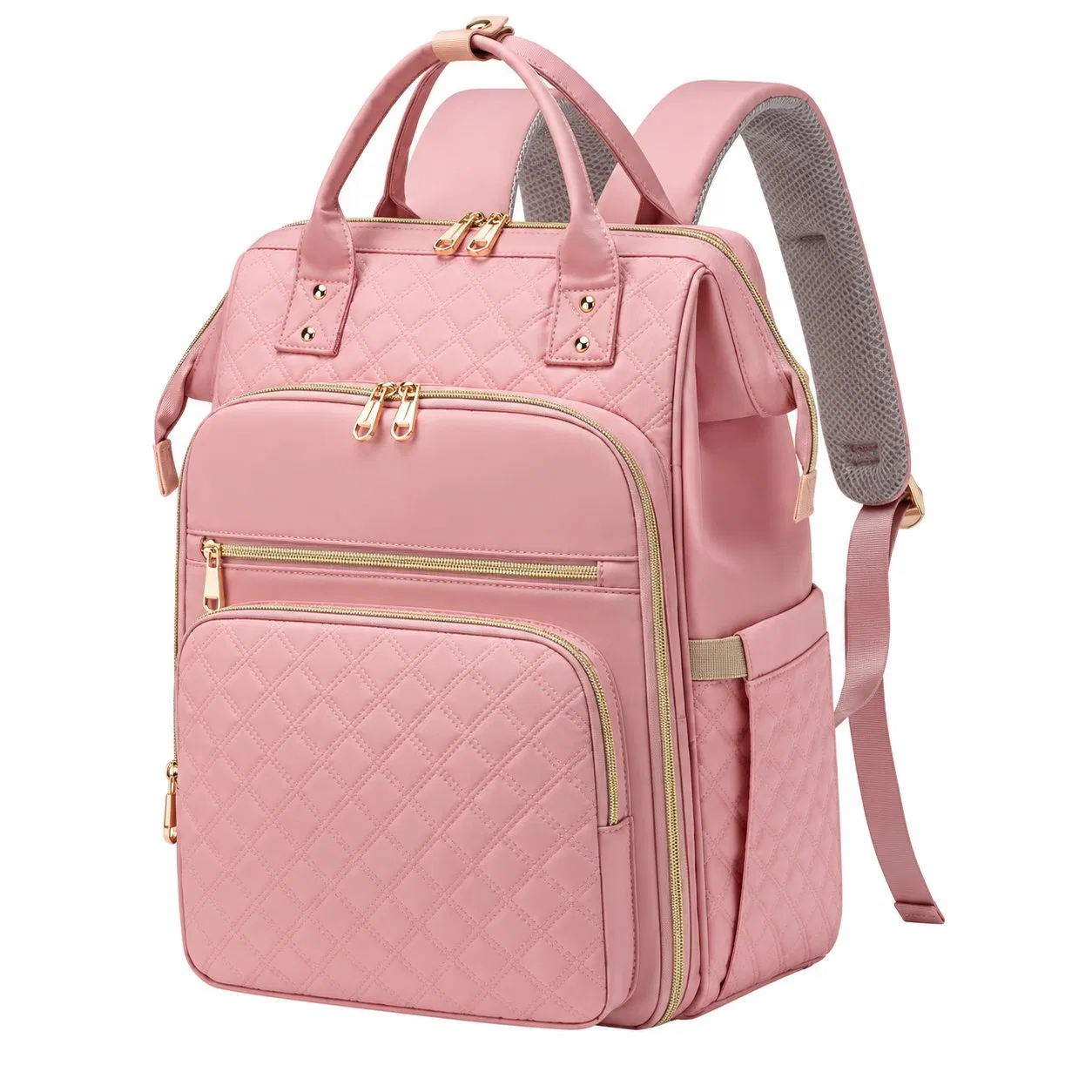 Custom Women Nylon Laptop Backpack Set with Insulated Lunch Bag