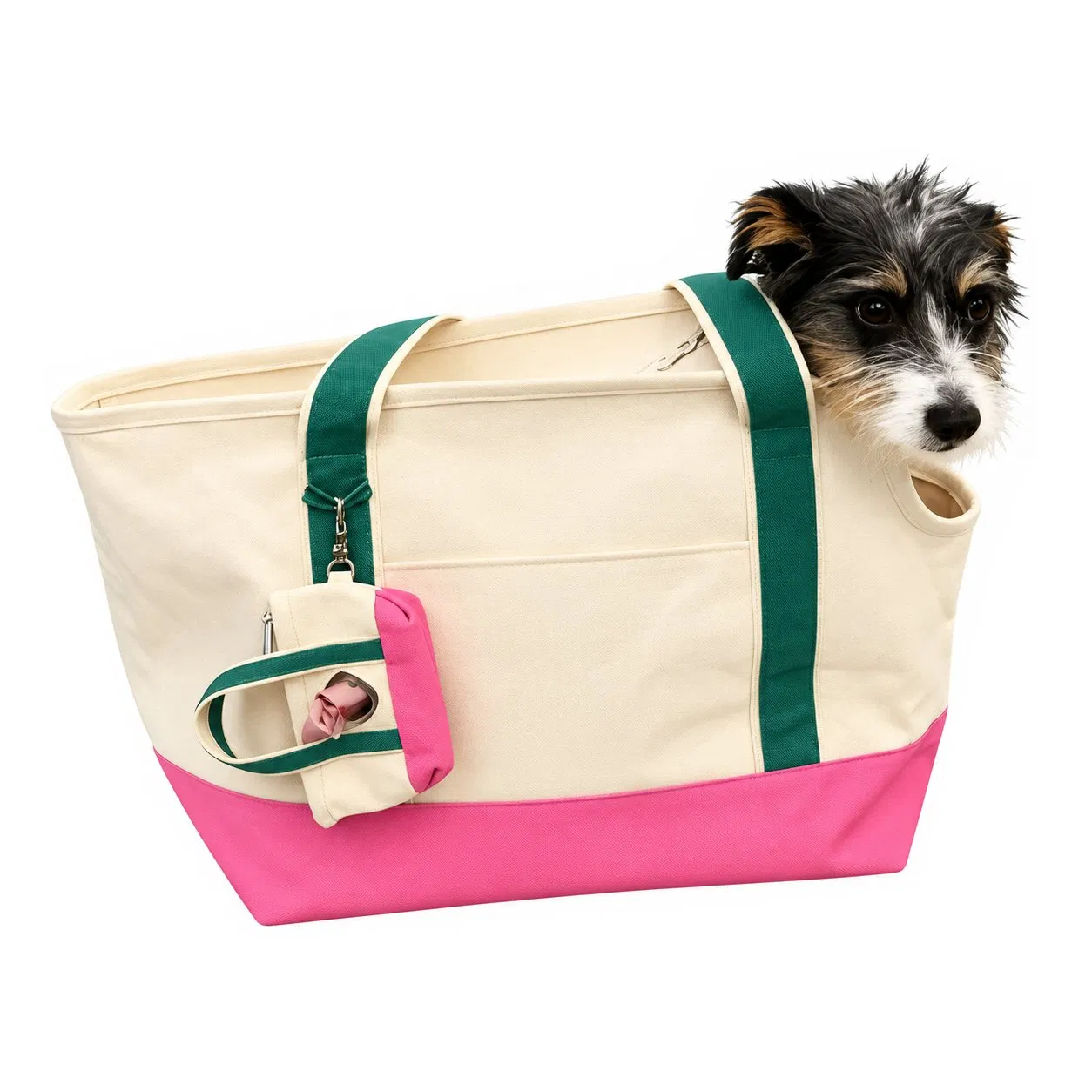 Custom Foldable Canvas Pet Carrier Bag for Small Dogs and Cats