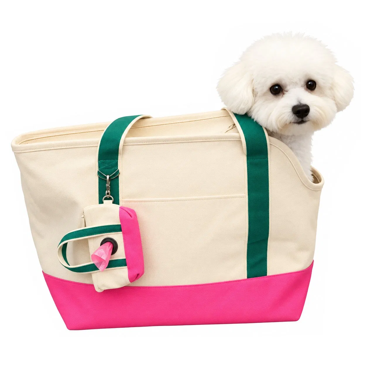 Custom Foldable Canvas Pet Carrier Bag for Small Dogs and Cats