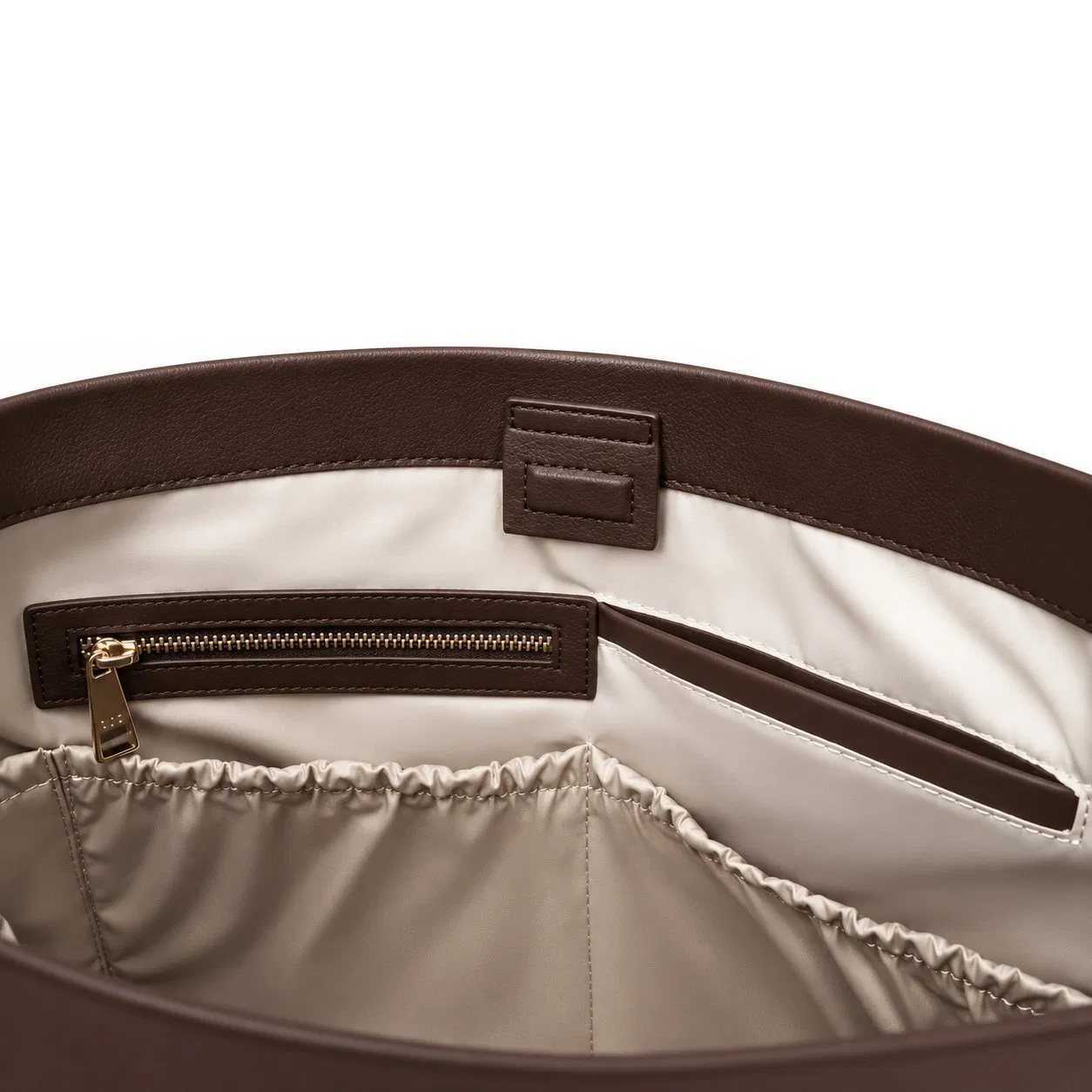 Custom PU Leather Multi Compartment Diaper Storage Bag