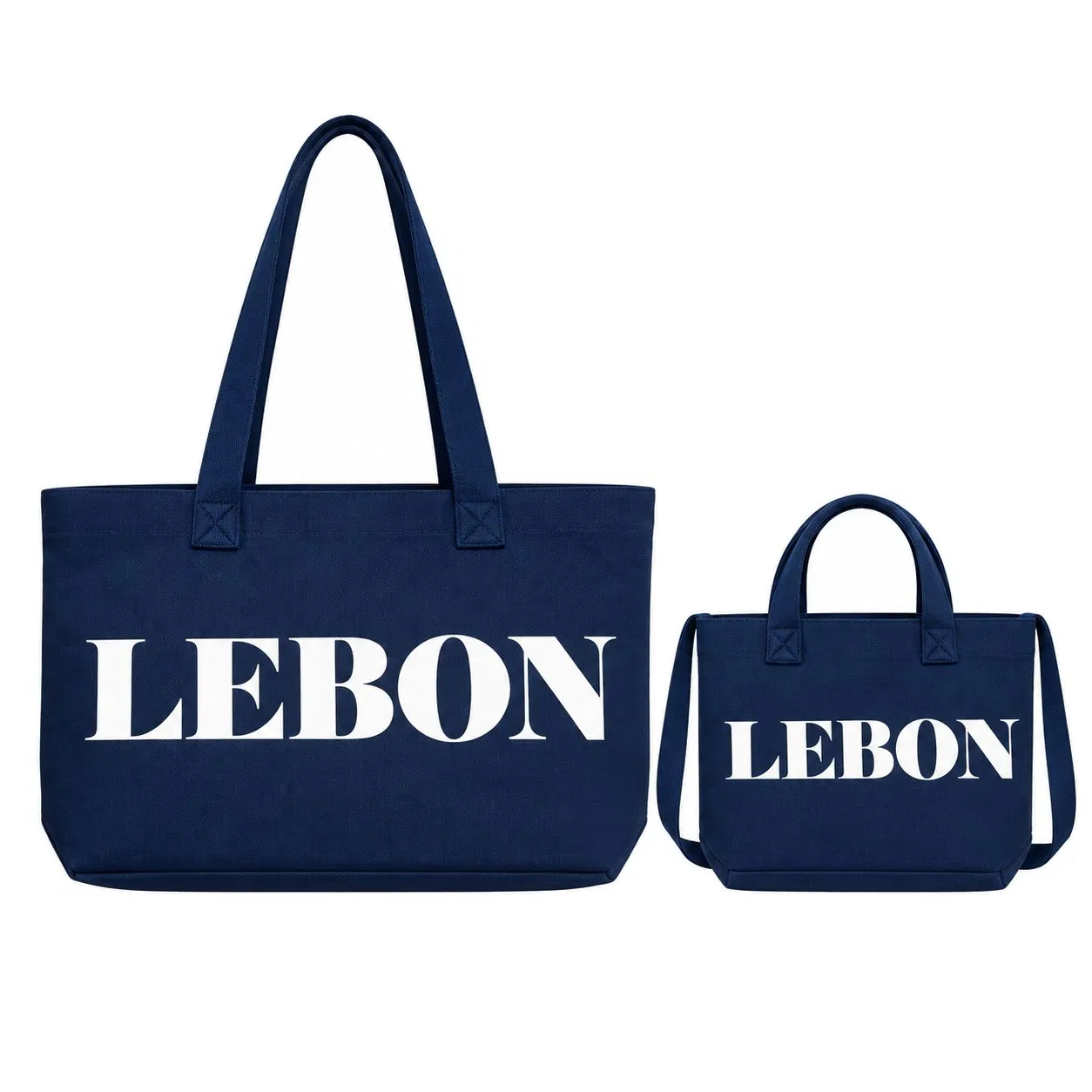Custom Knitted Matching Mother and Child Tote Bag Set