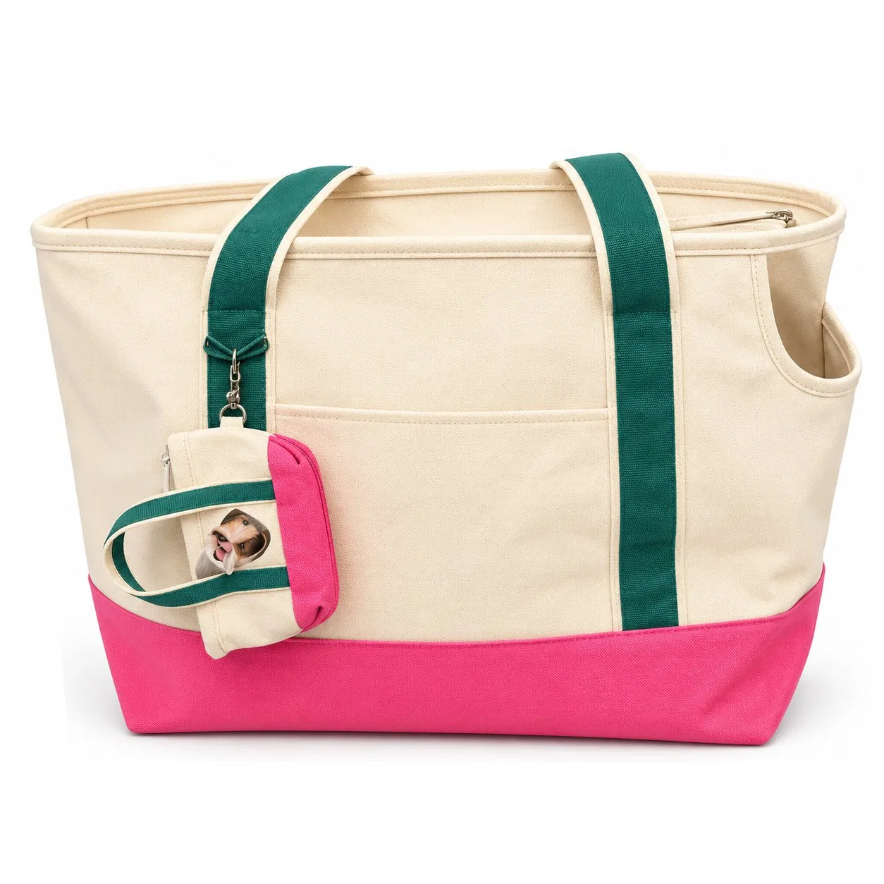 Custom Canvas Pet Travel Shoulder Carrier Bag for Small Dogs