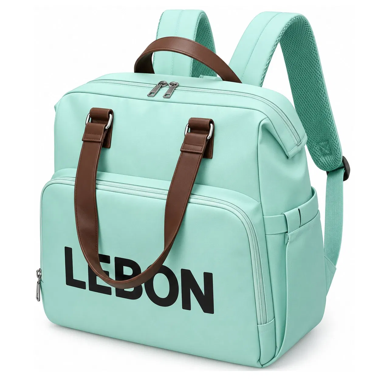 Custom Nylon Diaper Backpack with Insulated Pockets and Changing Pad