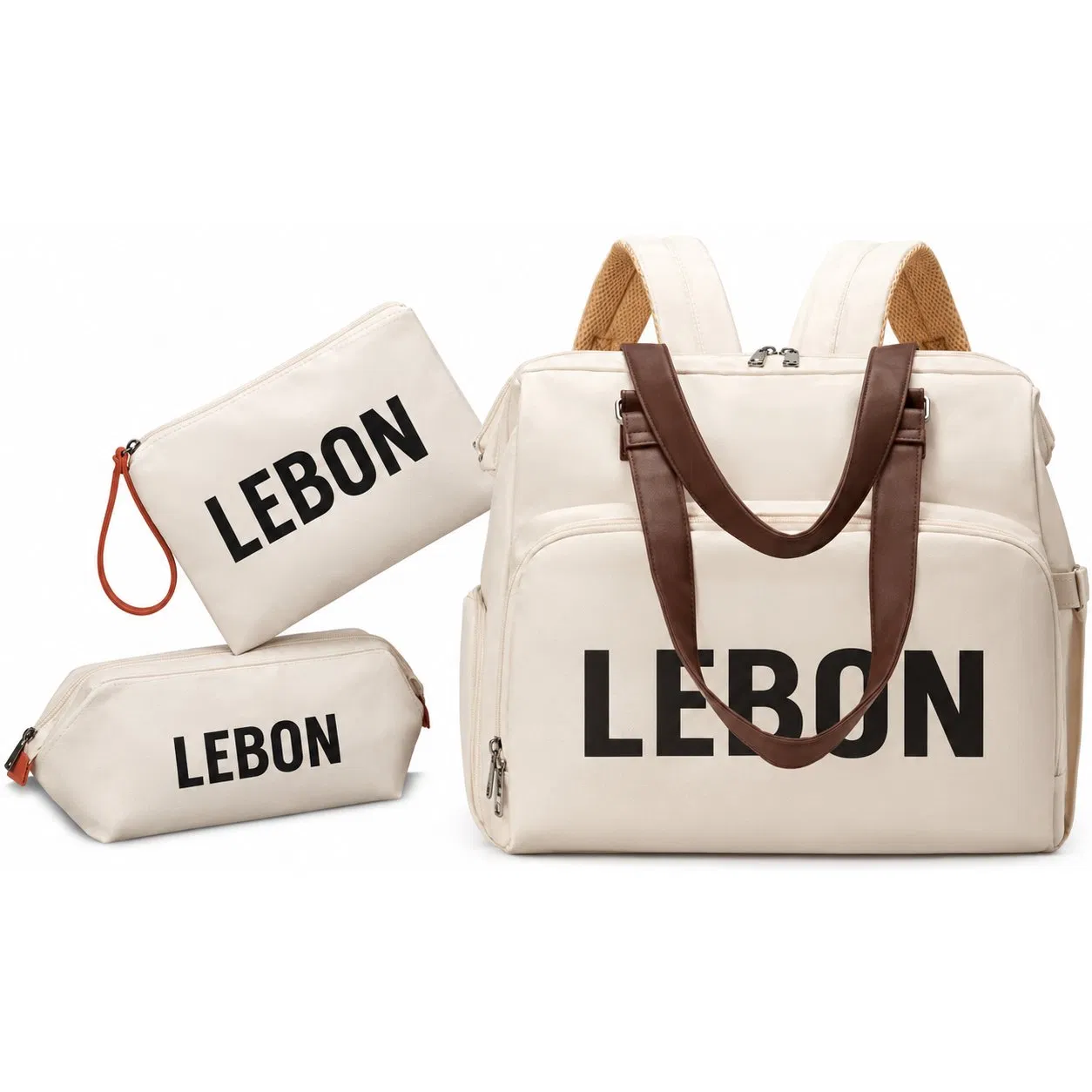 Custom Nylon Diaper Backpack with Insulated Pockets and Changing Pad
