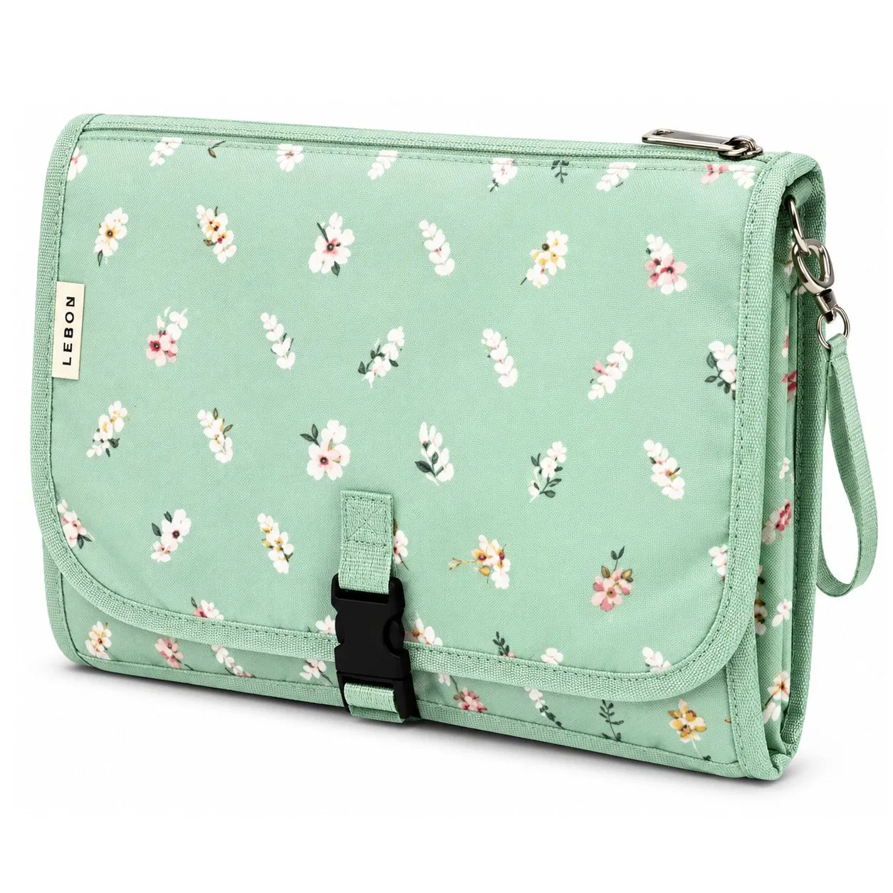 Custom Portable Waterproof Baby Changing Pad with Handle and Organizer Pockets