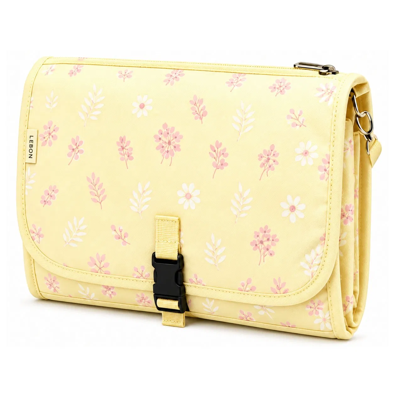 Custom Portable Waterproof Baby Changing Pad with Handle and Organizer Pockets