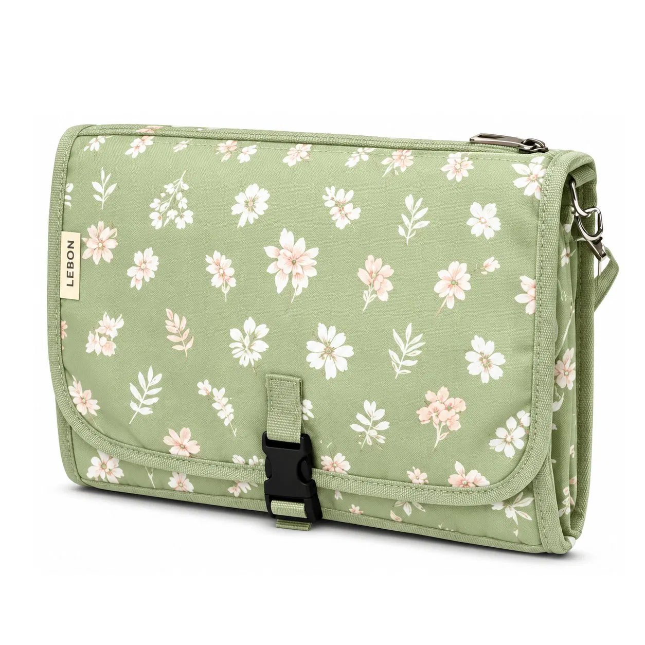 Custom Portable Waterproof Baby Changing Pad with Handle and Organizer Pockets
