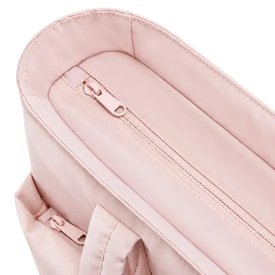 Custom Lightweight Puffy Nylon Tote Bag with Zipper Closure for Women