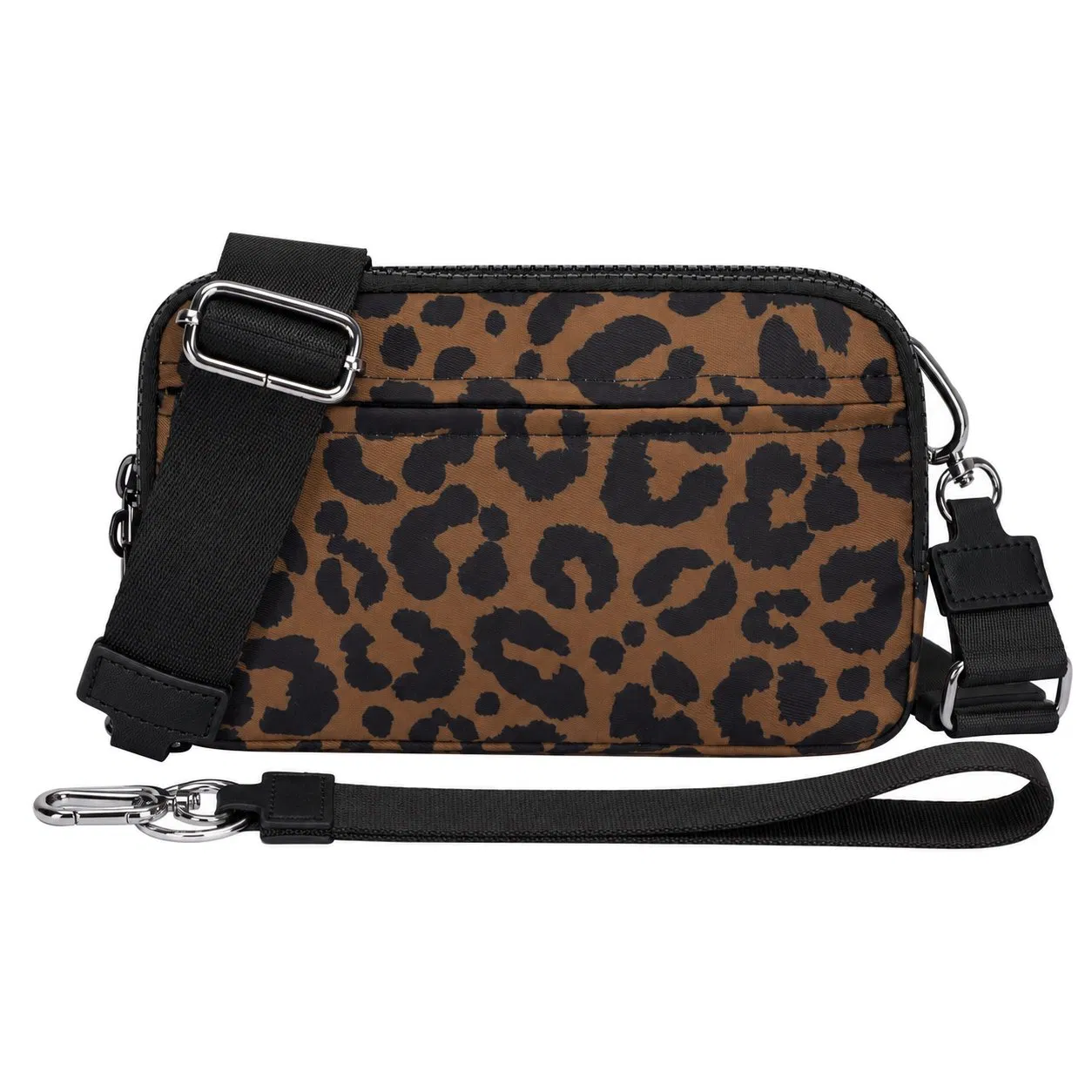 Unisex Geometric Polyester Waist Bag with Zipper for Outdoor Daily Use
