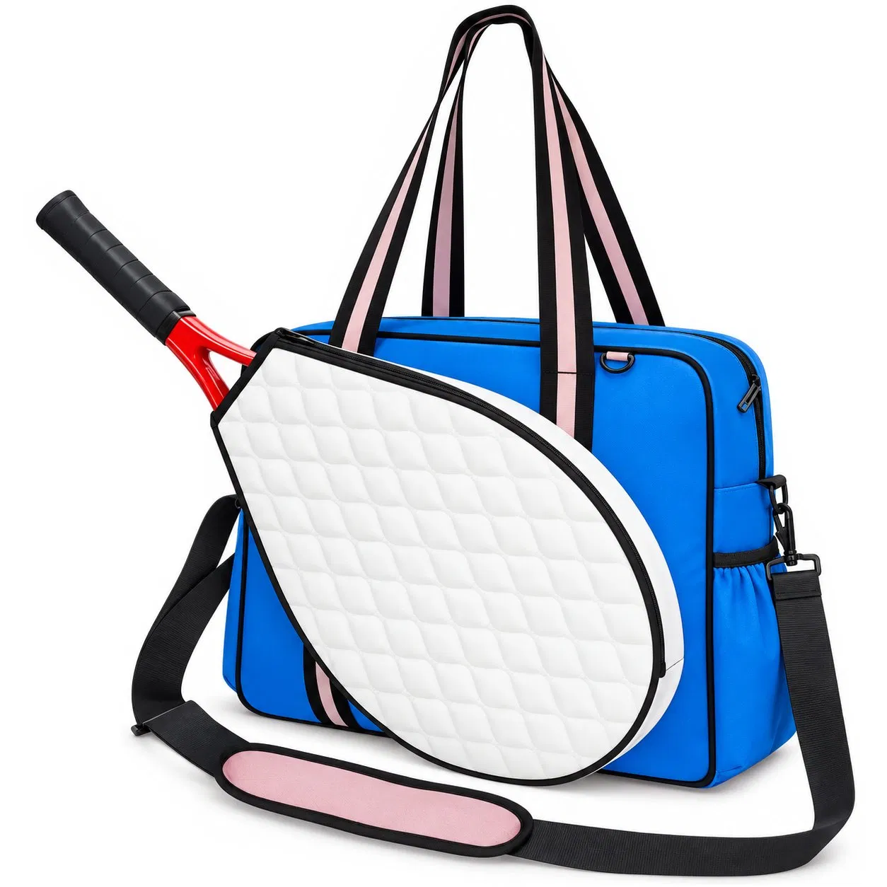Custom Polyester Tennis Badminton Racket Tote Bag with Wet Dry Separation