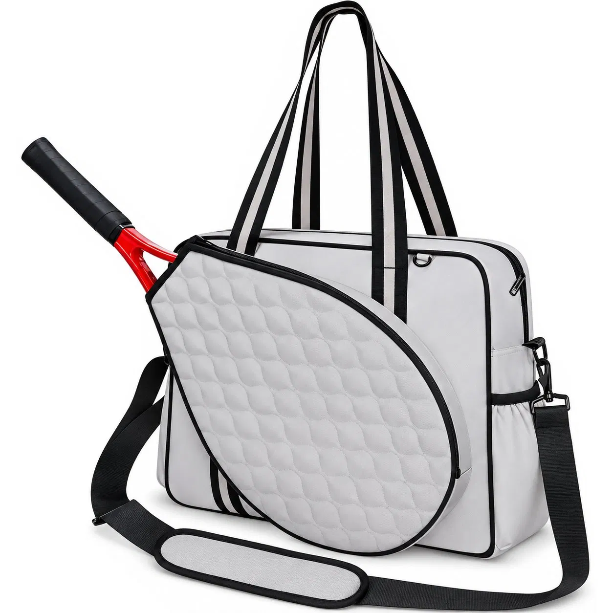 Custom Polyester Tennis Badminton Racket Tote Bag with Wet Dry Separation