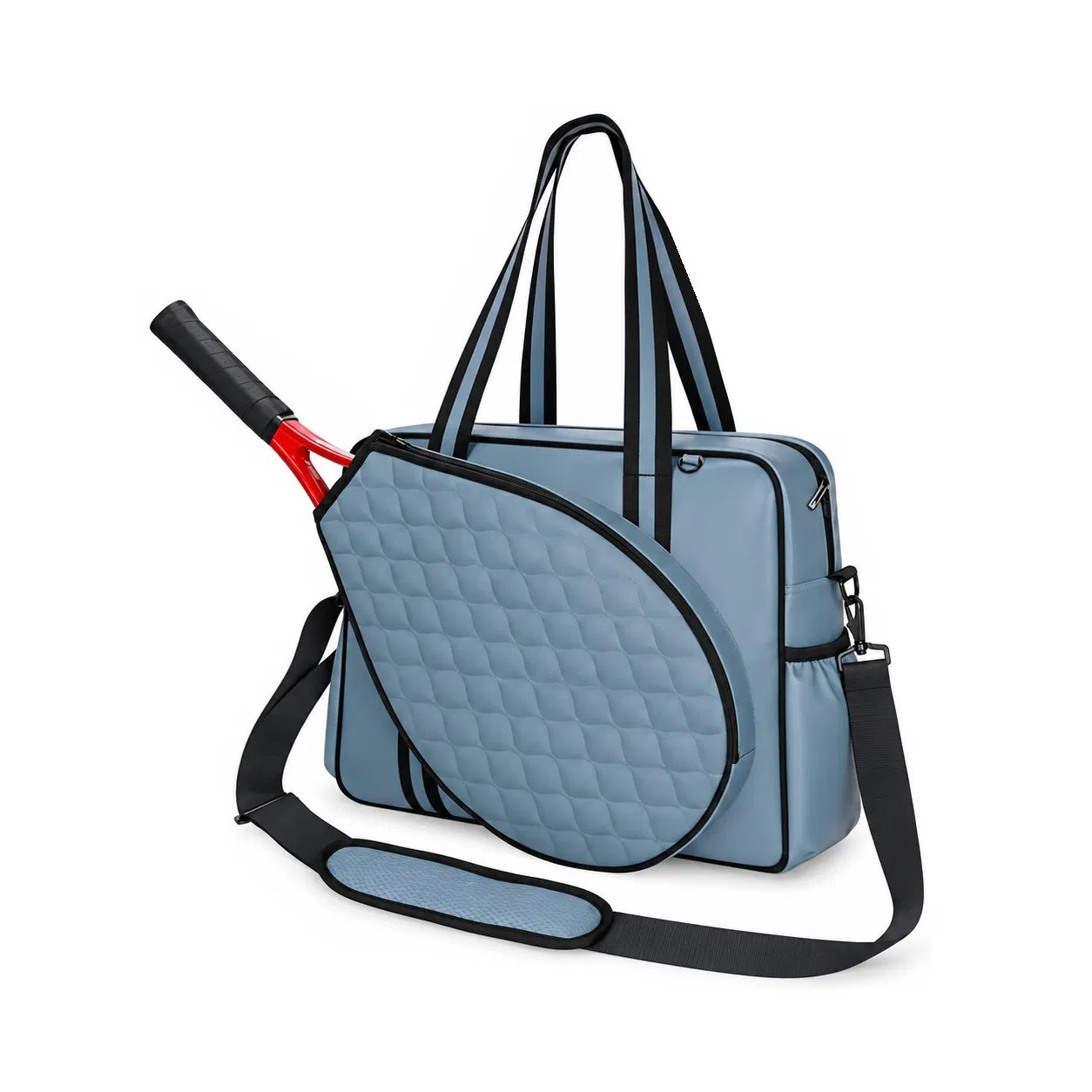 Custom Polyester Tennis Badminton Racket Tote Bag with Wet Dry Separation