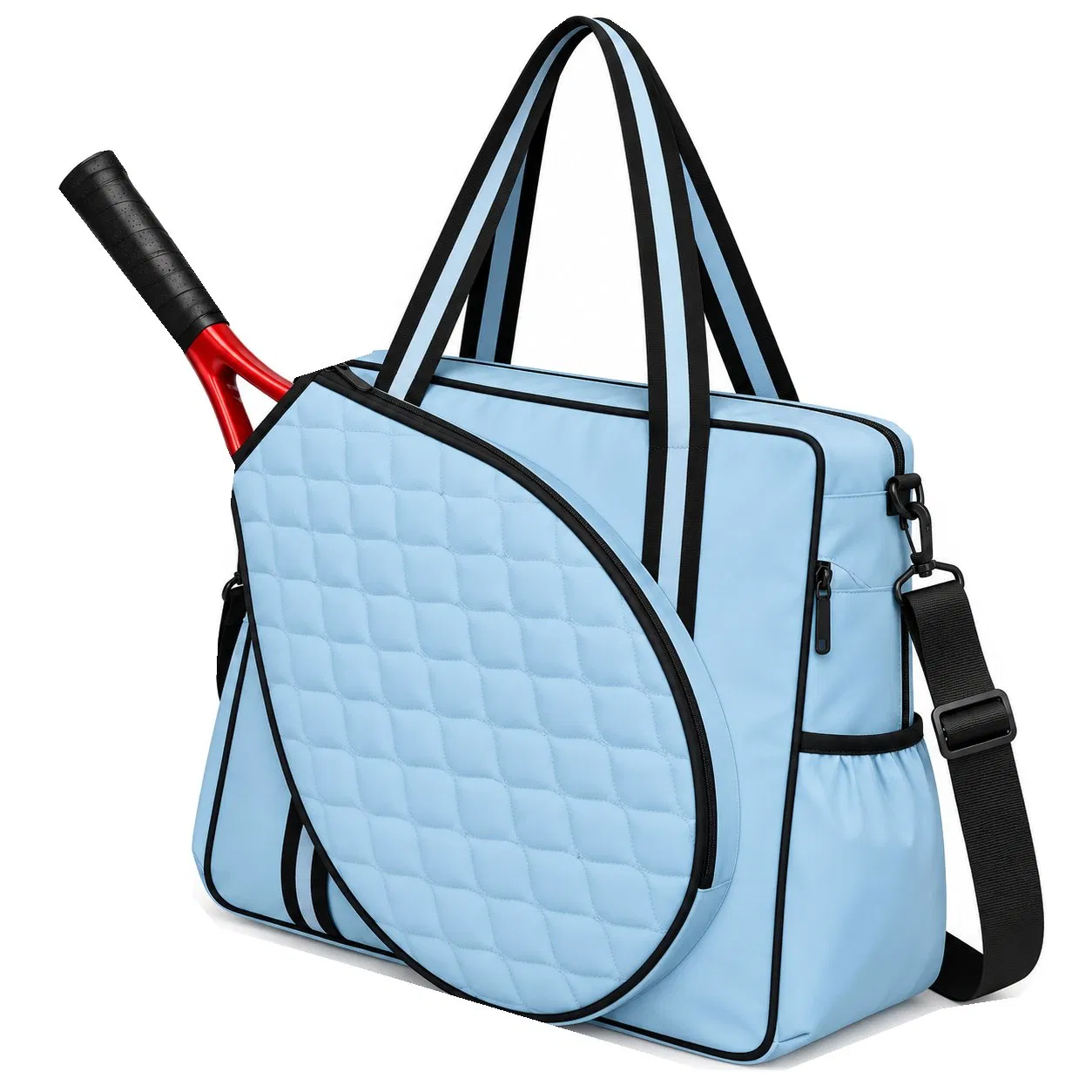 Custom Polyester Tennis Badminton Racket Tote Bag with Wet Dry Separation